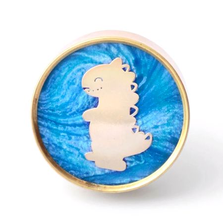 Kids Handmade Brass Dino Knob